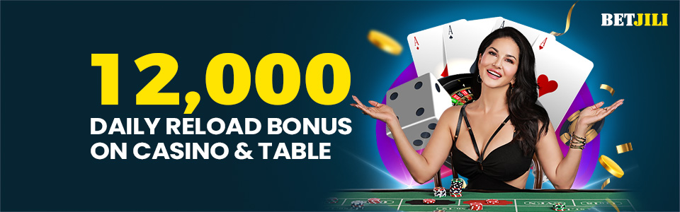 25% Daily Reload Bonus on Casino & Table Games