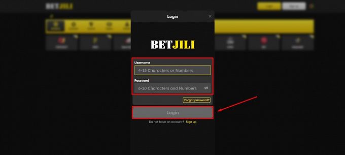 betjili login step